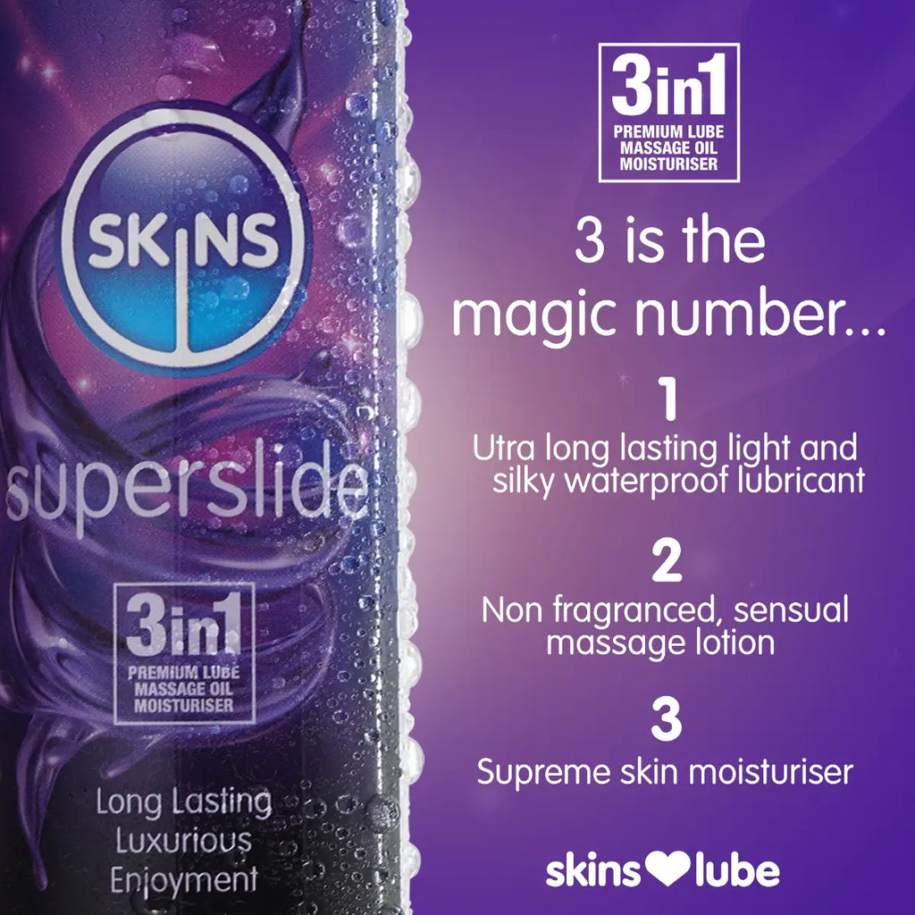 Skins Super Slide Silicone Based Lubricant 4.4 fl. oz.