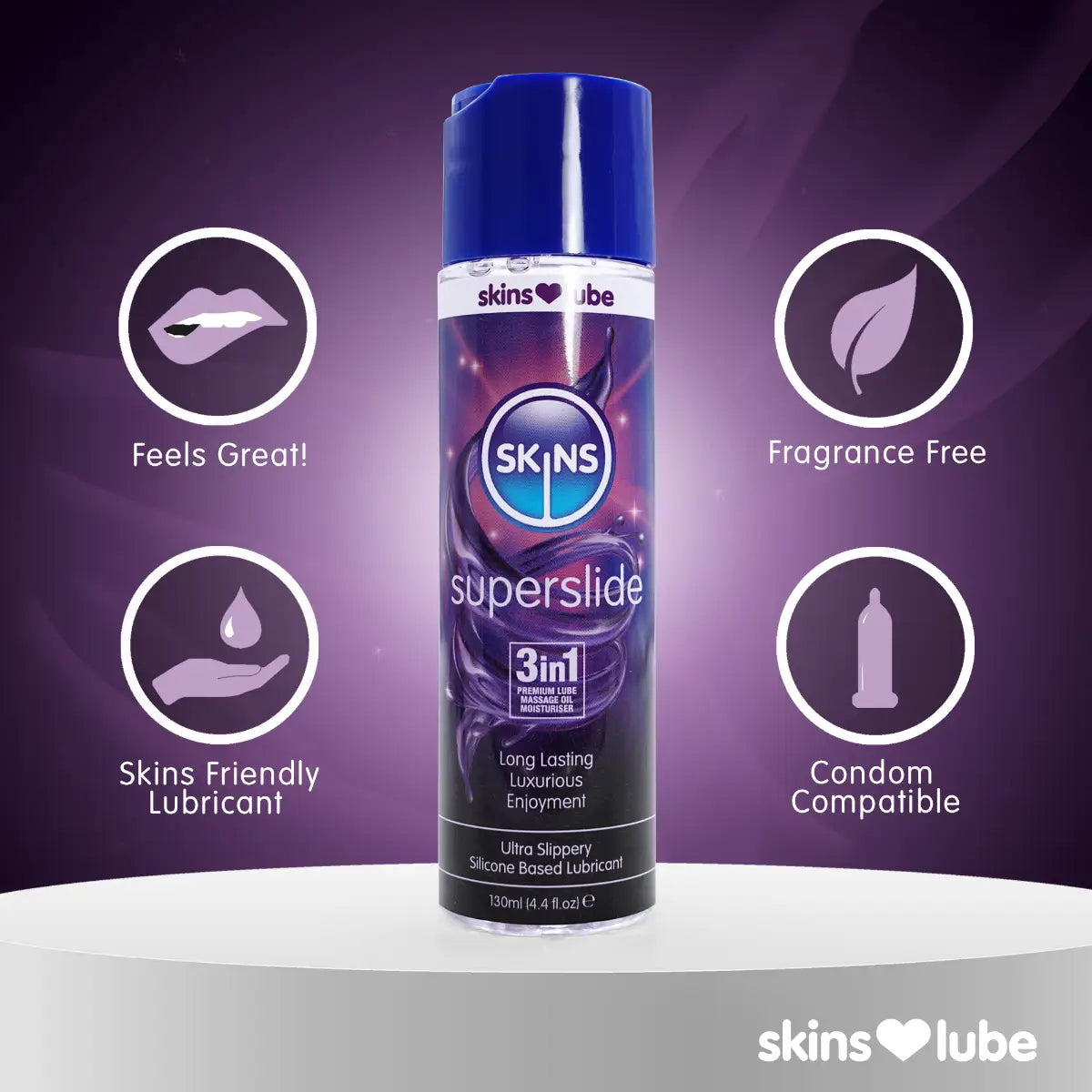 Skins Super Slide Silicone Based Lubricant 4.4 fl. oz.