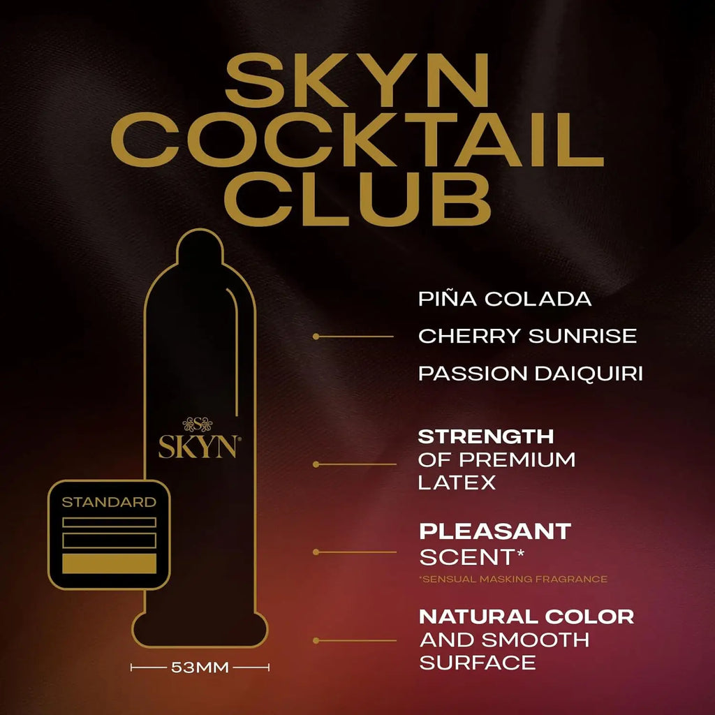 SKYN® Cocktail Club Flavored Non-Latex Condoms 10-Pack