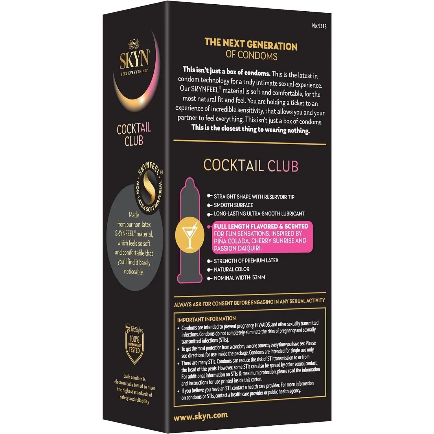 SKYN® Cocktail Club Flavored Non-Latex Condoms 10-Pack