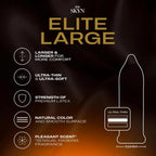 12 Pack SKYN® Elite Large Lubricated Non-Latex Condoms