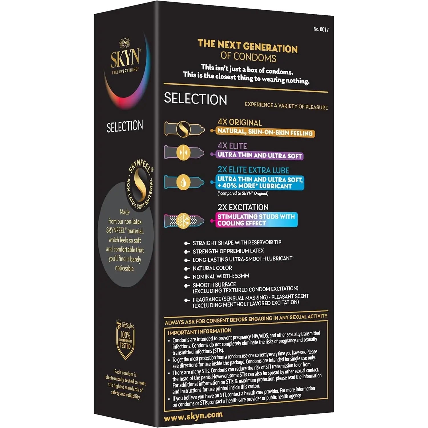 12-Pack SKYN® Selection Mixed Non-Latex Condoms