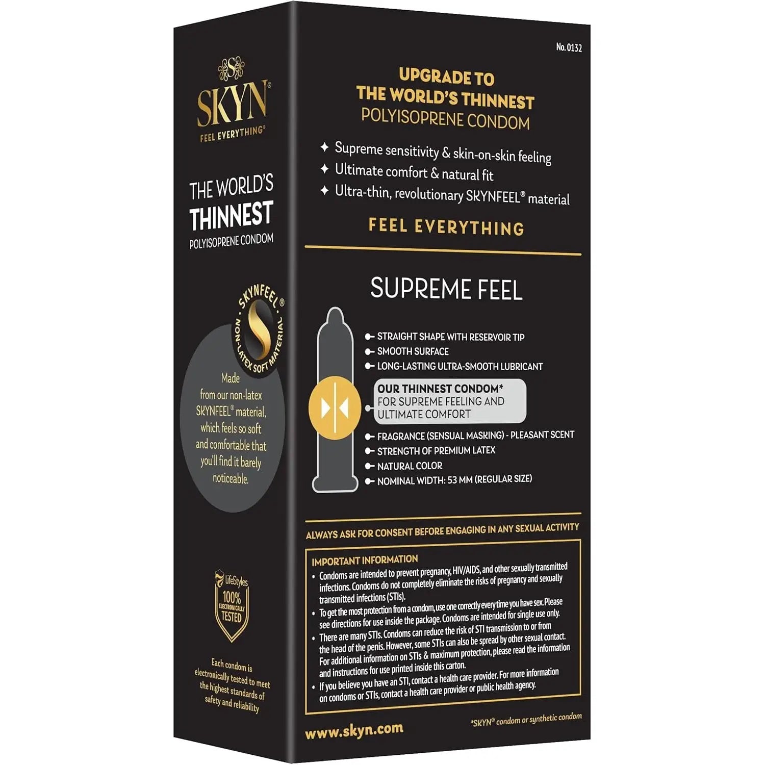 10-Pack SKYN® Supreme Feel Non-Latex Condoms