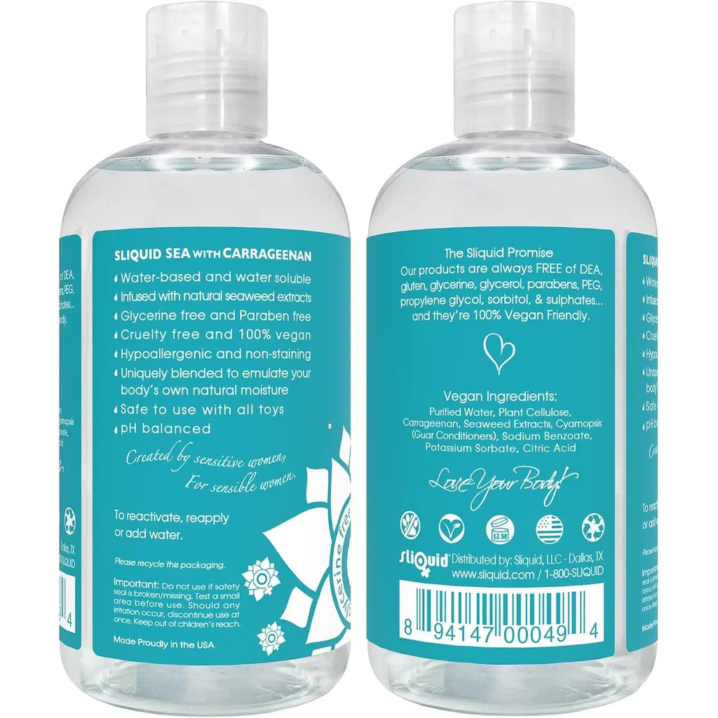 Sliquid® Sliquid Sea Water-Based Lubricant | pH Balanced Vegan & Toy Safe