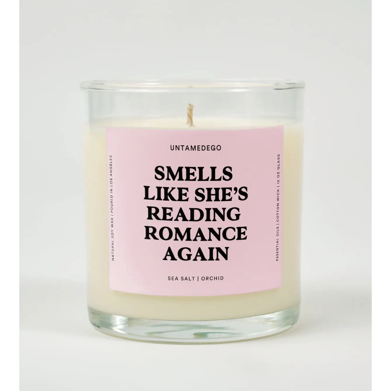 Smells Like She’s Reading Romance Again Glass Candle SEA SALT + ORCHID