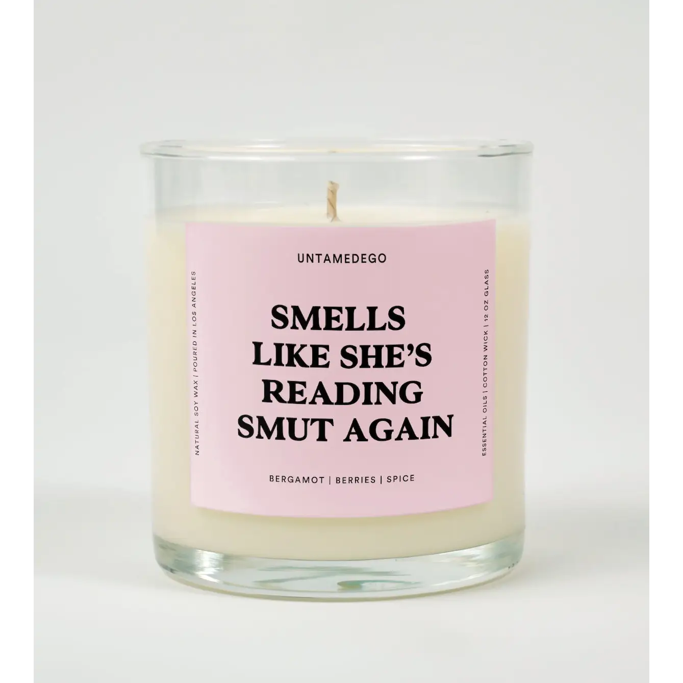 Smells Like She’s Reading Smut Again Glass Candle BERGAMOT + BERRIES + SPICE