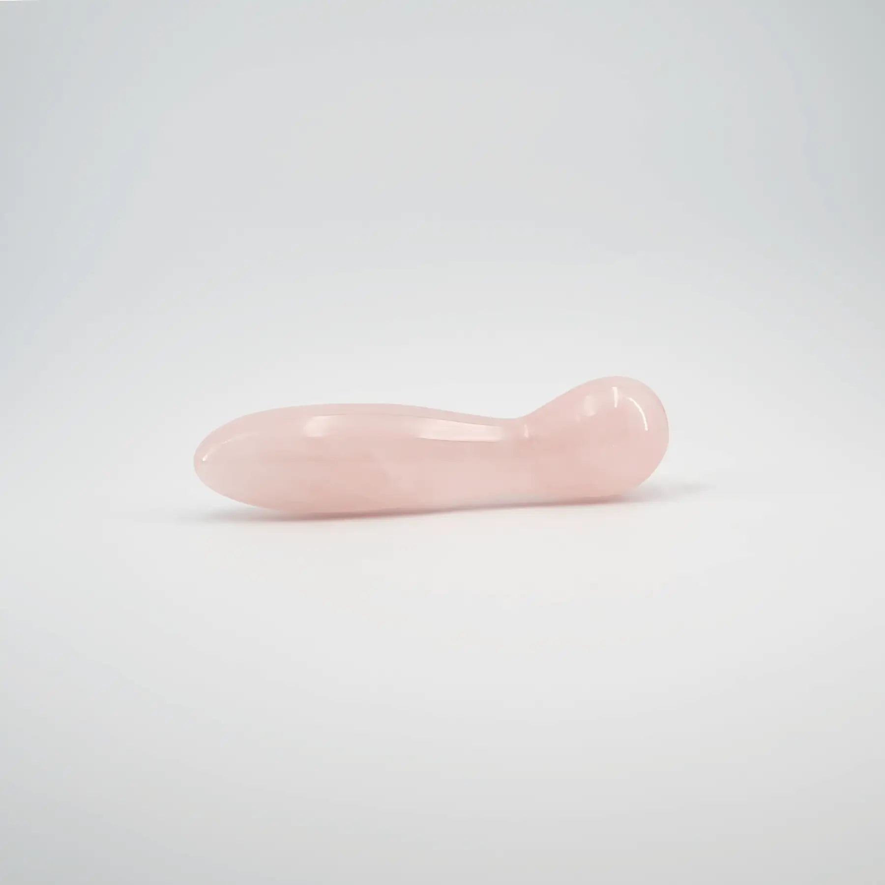 Solace Rose Quartz Wand / 7’’ Curved Double End Bulbous Tapered