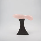 Solace Rose Quartz Wand / 7’’ Curved Double End Bulbous Tapered