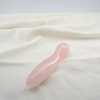 Solace Rose Quartz Wand / 7’’ Curved Double End Bulbous Tapered