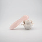Solace Rose Quartz Wand / 7’’ Curved Double End Bulbous Tapered
