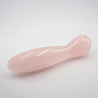 Solace Rose Quartz Wand / 7’’ Curved Double End Bulbous Tapered