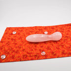 Solace Rose Quartz Wand / 7’’ Curved Double End Bulbous Tapered