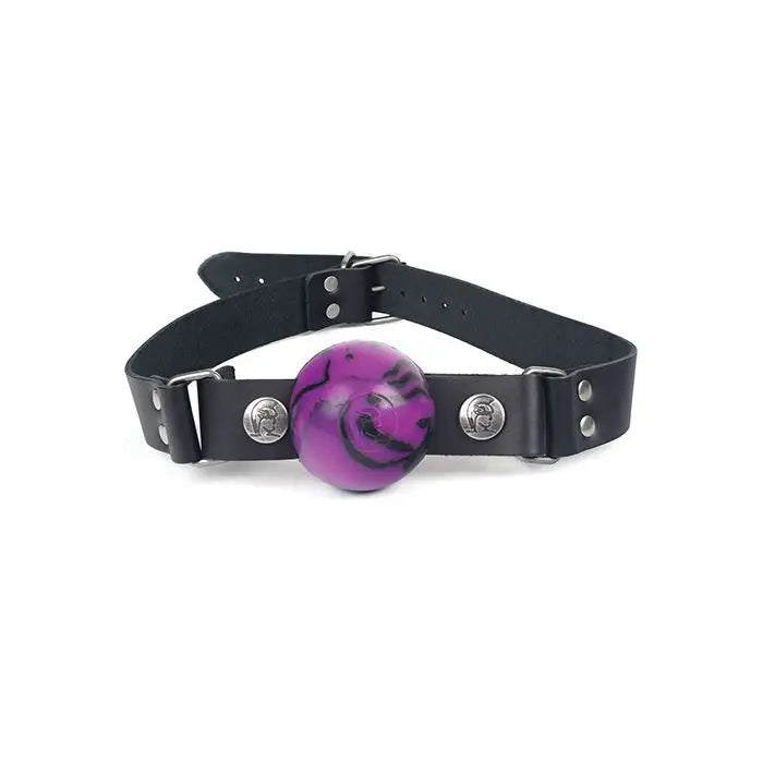 Spartacus™ Black & Purple Silicone Ball Gag - Large - Gags