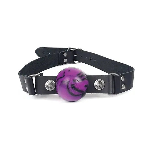 Spartacus™ Black & Purple Silicone Ball Gag - Rolik®