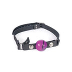 Spartacus™ Black & Purple Silicone Ball Gag - Small - Gags
