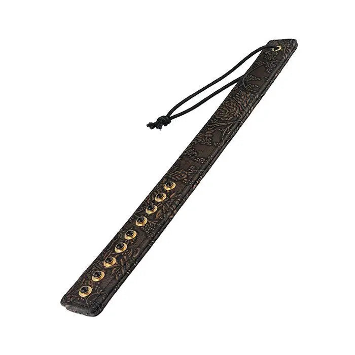 Spartacus™ Brown Floral Print Paddle with Gems - Flogger