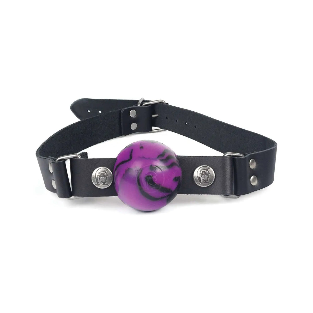 Spartacus™ Spartacus Silicone Ball Gag, Black & Purple Large