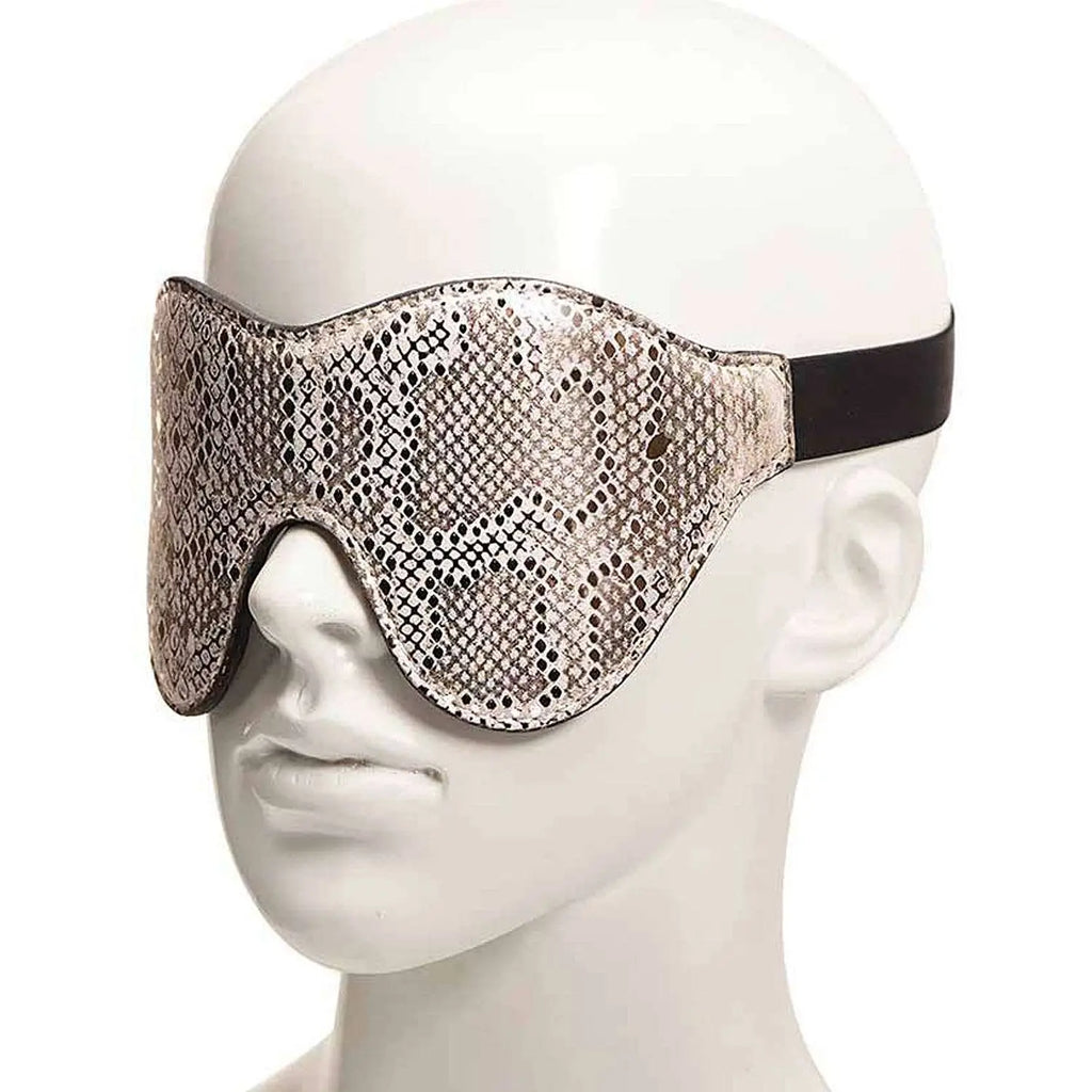 Spartacus™ Spartacus Snakeskin Leather Blindfold Gold