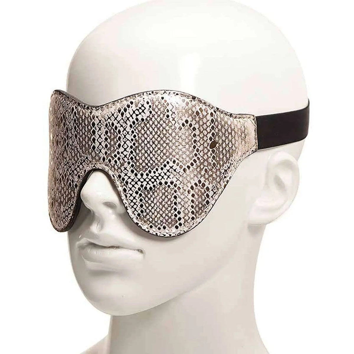 Spartacus™ Spartacus Snakeskin Leather Blindfold Gold
