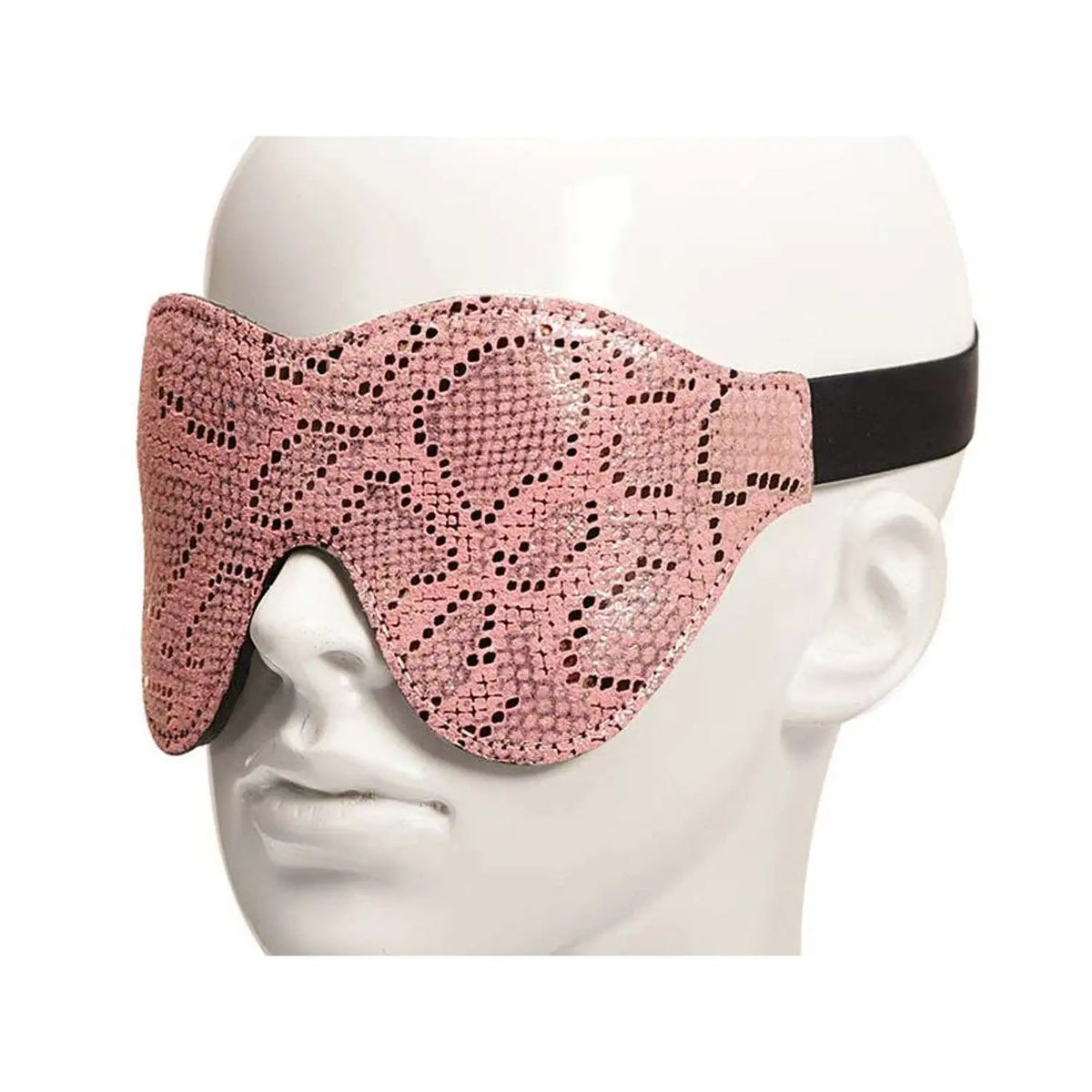 Spartacus™ Spartacus Snakeskin Leather Blindfold Pink