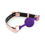 Spartacus™ Spartacus Snakeskin Print Silicone Ball Gag | Purple & Black