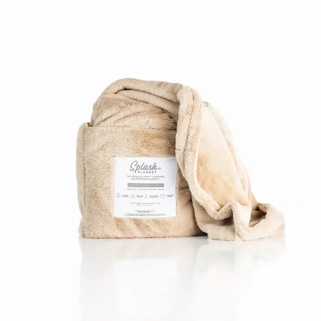 Splash Blanket Furlush Waterproof – Plush Velvet & Faux Rabbit Fur