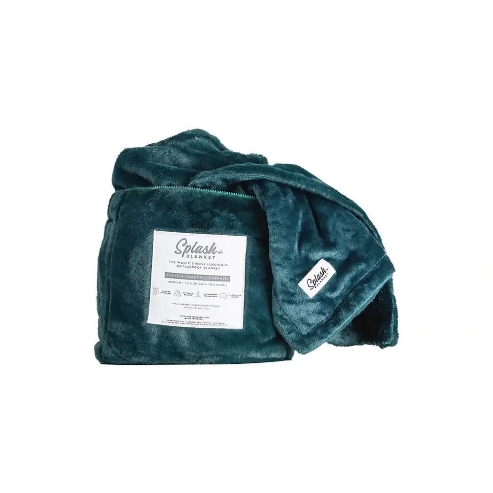 Splash Blanket Furlush Waterproof – Plush Velvet & Faux Rabbit Fur