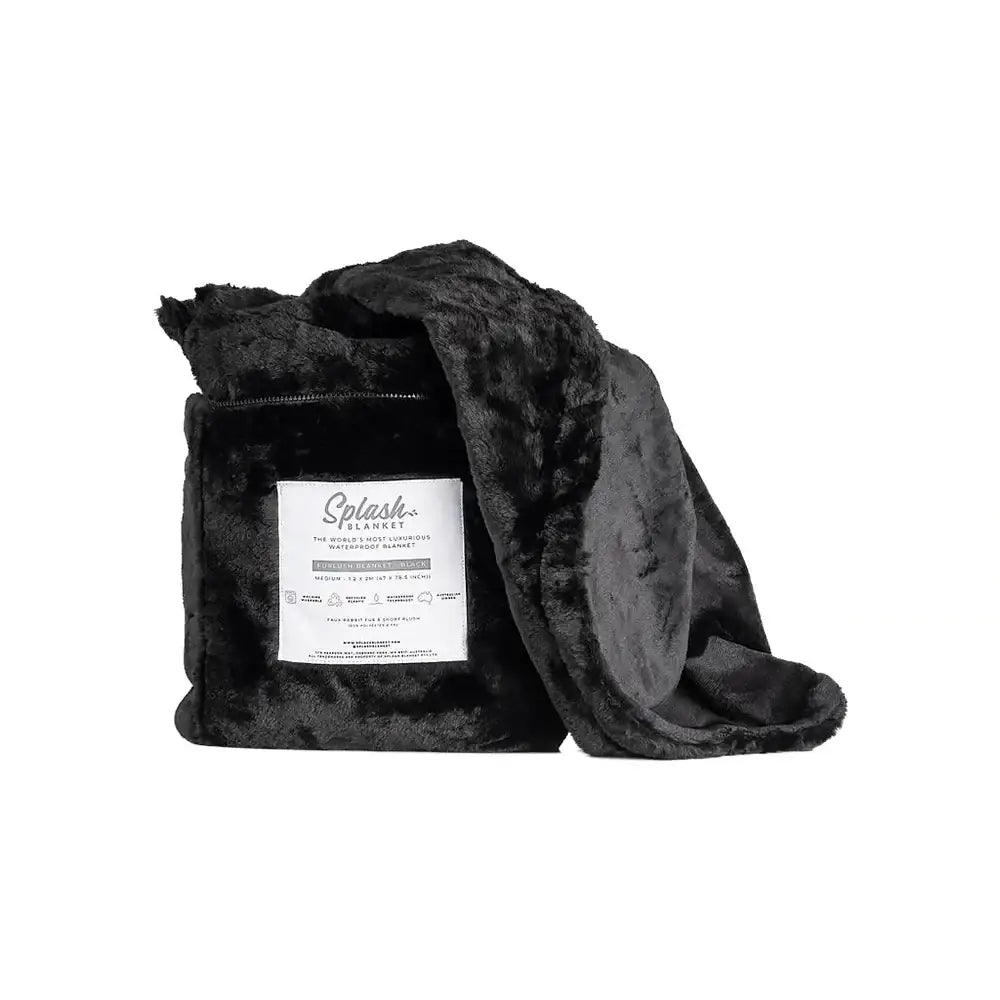 Splash Blanket Furlush Waterproof – Plush Velvet & Faux Rabbit Fur