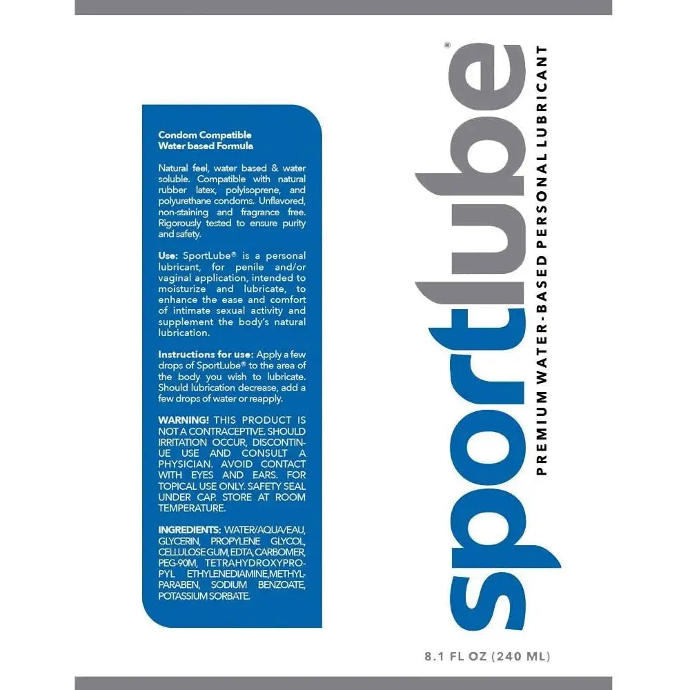 SportLube® Water - Based Lubricant