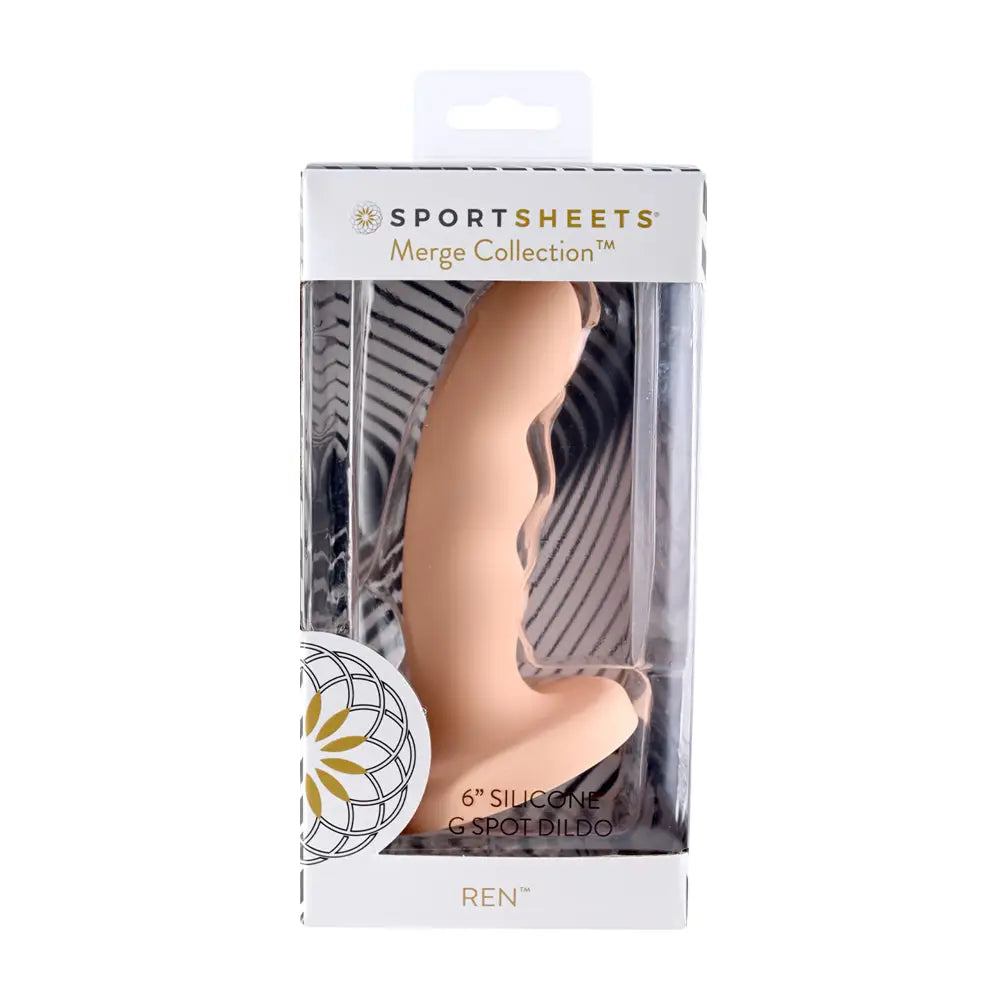 Ren 6’’ Silicone G Spot Dildo - Peach