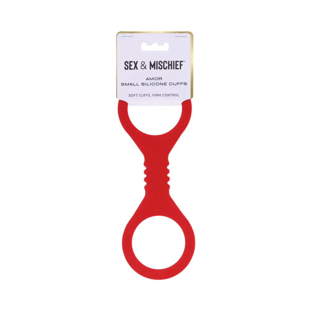 Sportsheets® Sex & Mischief Amor Small Silicone Cuffs Red