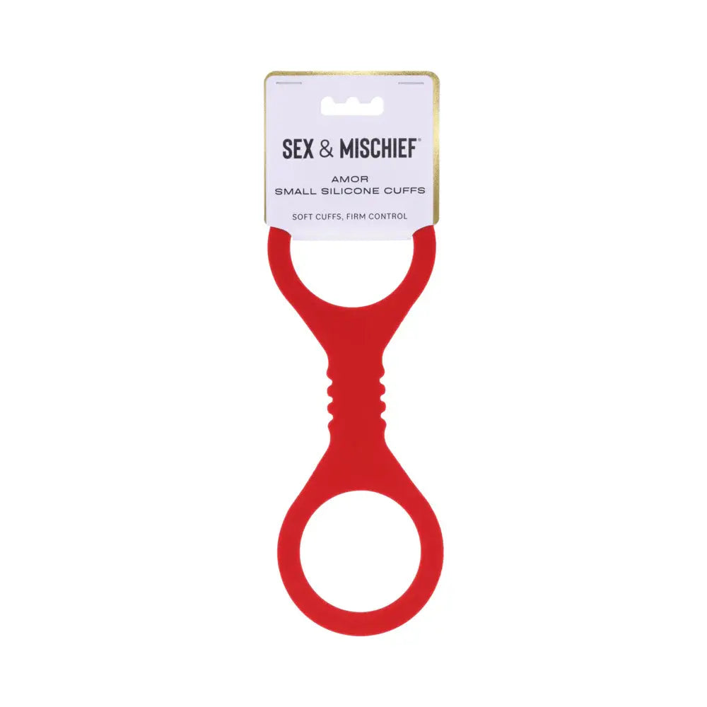 Sportsheets® Sex & Mischief Amor Small Silicone Cuffs Red