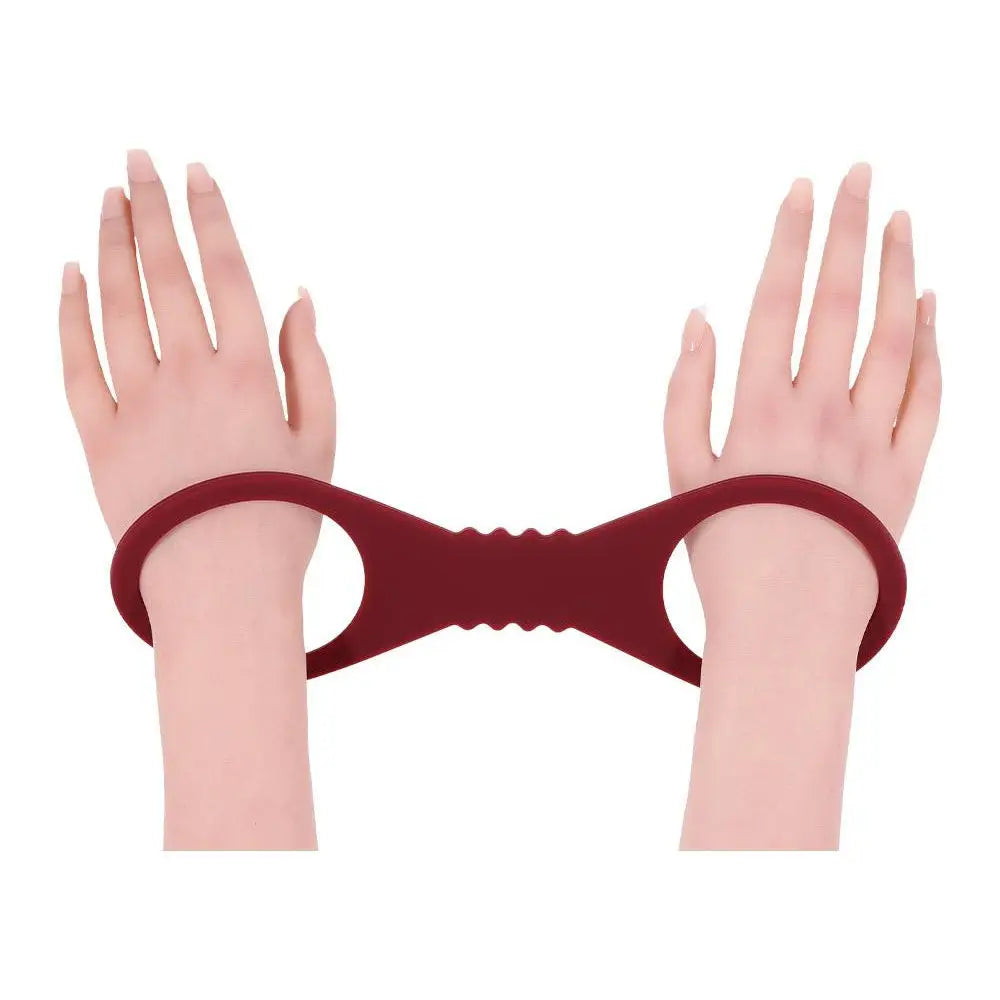 Sportsheets® Sex & Mischief Enchanted Silicone Cuffs Burgundy / Large