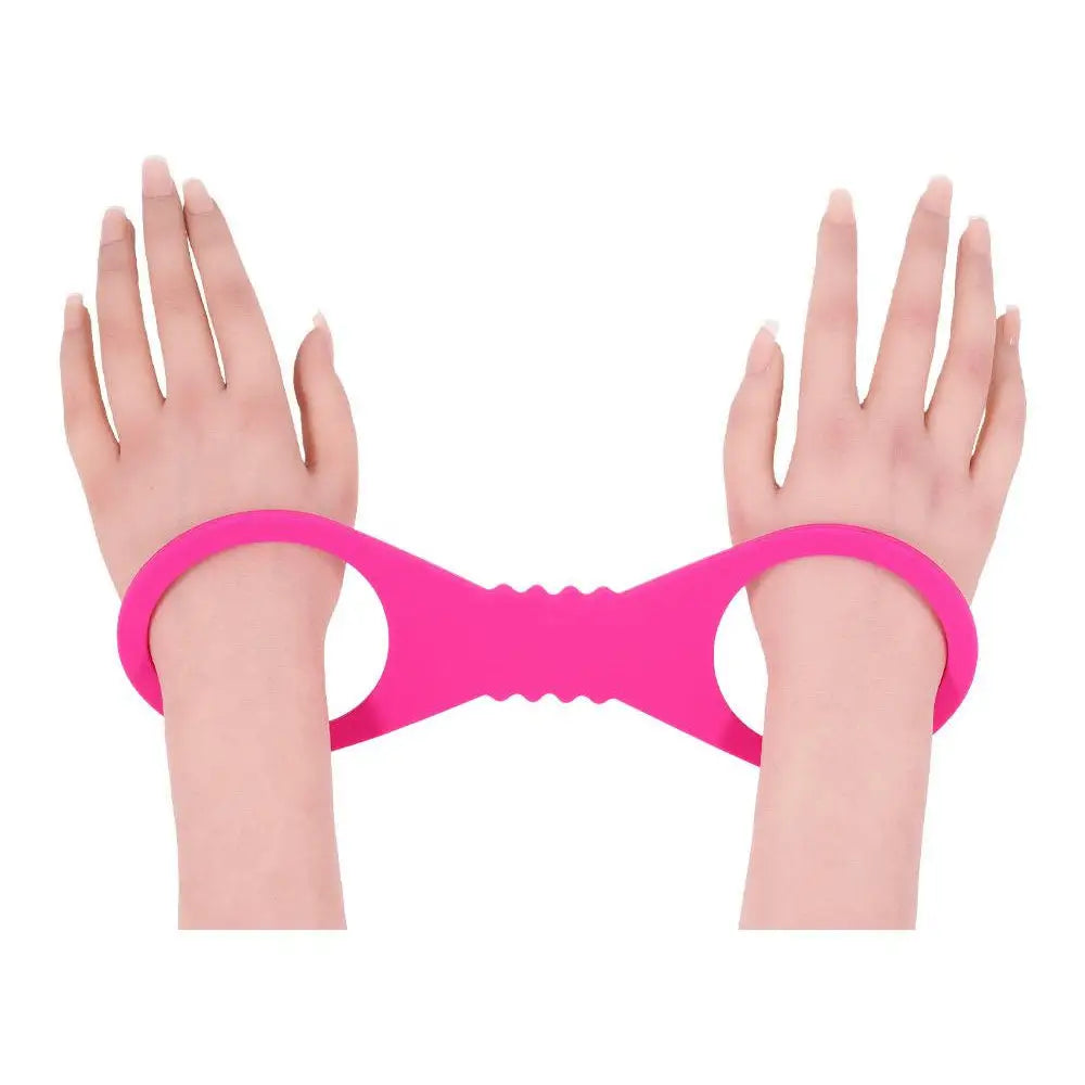 Sportsheets® Sex & Mischief Hot Pink Silicone Cuffs / Large
