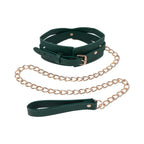 Sportsheets® Sex & Mischief Indica Cutout Collar and Leash Emerald