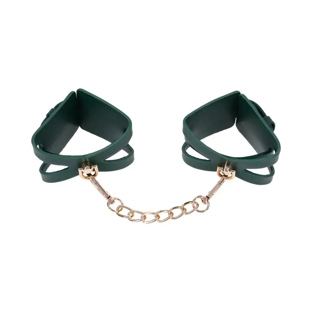 Sportsheets® Sex & Mischief Indica Cutout Cuffs Emerald