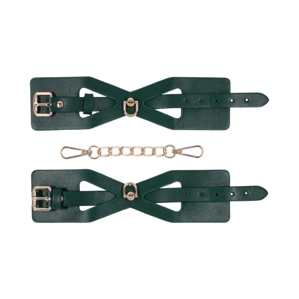 Sportsheets® Sex & Mischief Indica Cutout Cuffs Emerald