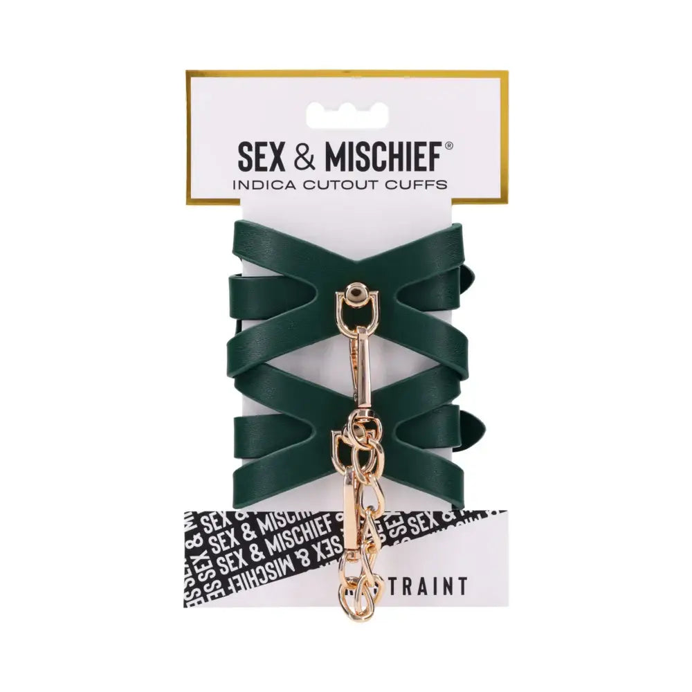 Sportsheets® Sex & Mischief Indica Cutout Cuffs Emerald