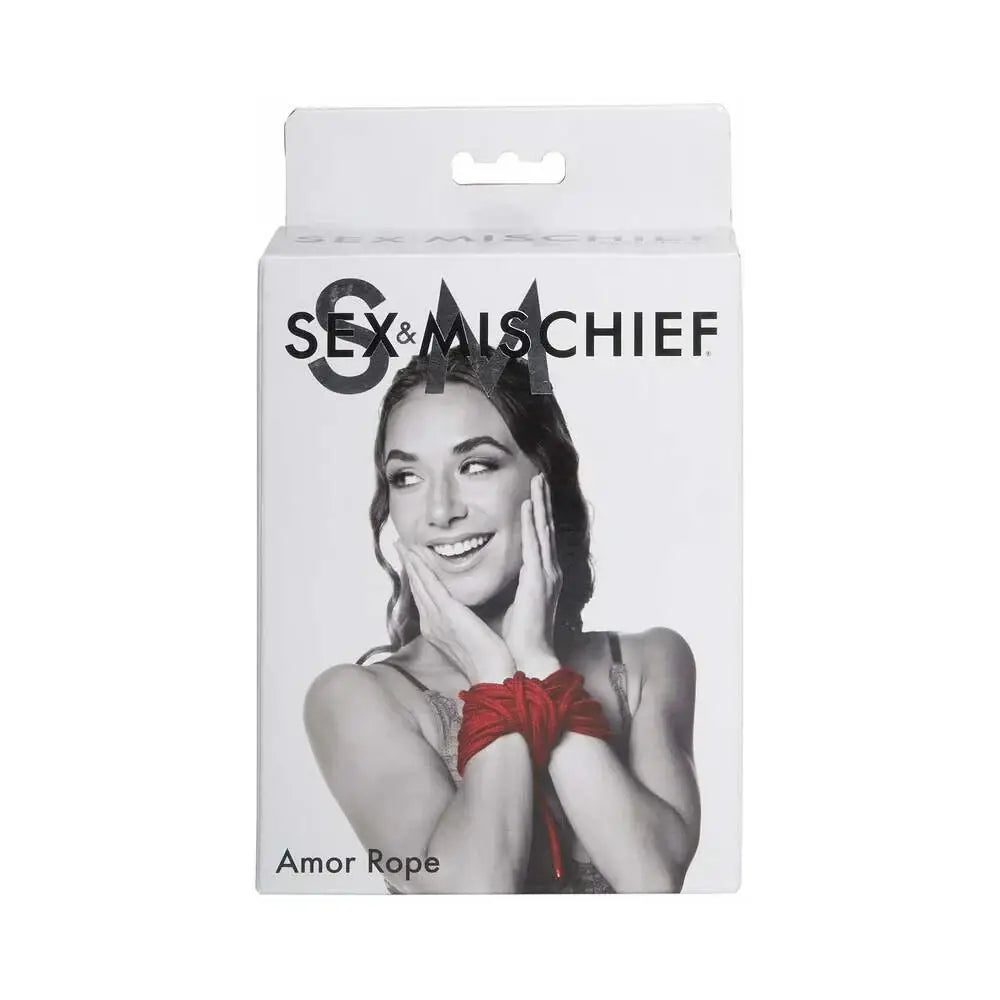 Sex & Mischief® Amor 2-Piece 15 ft. Cotton Rope (30 Total) - Red - Restraints