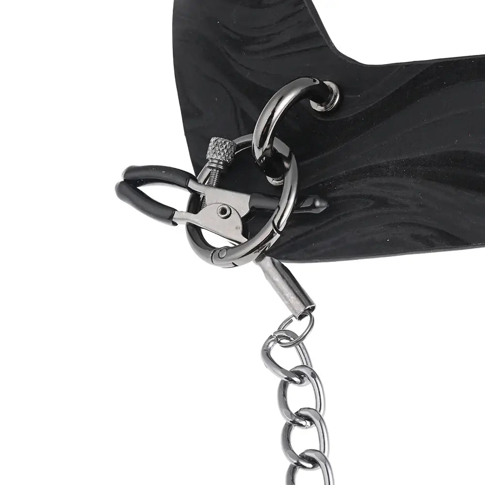 Sportsheets® Velvet Noir Collar & Removable Clamps - Rolik®