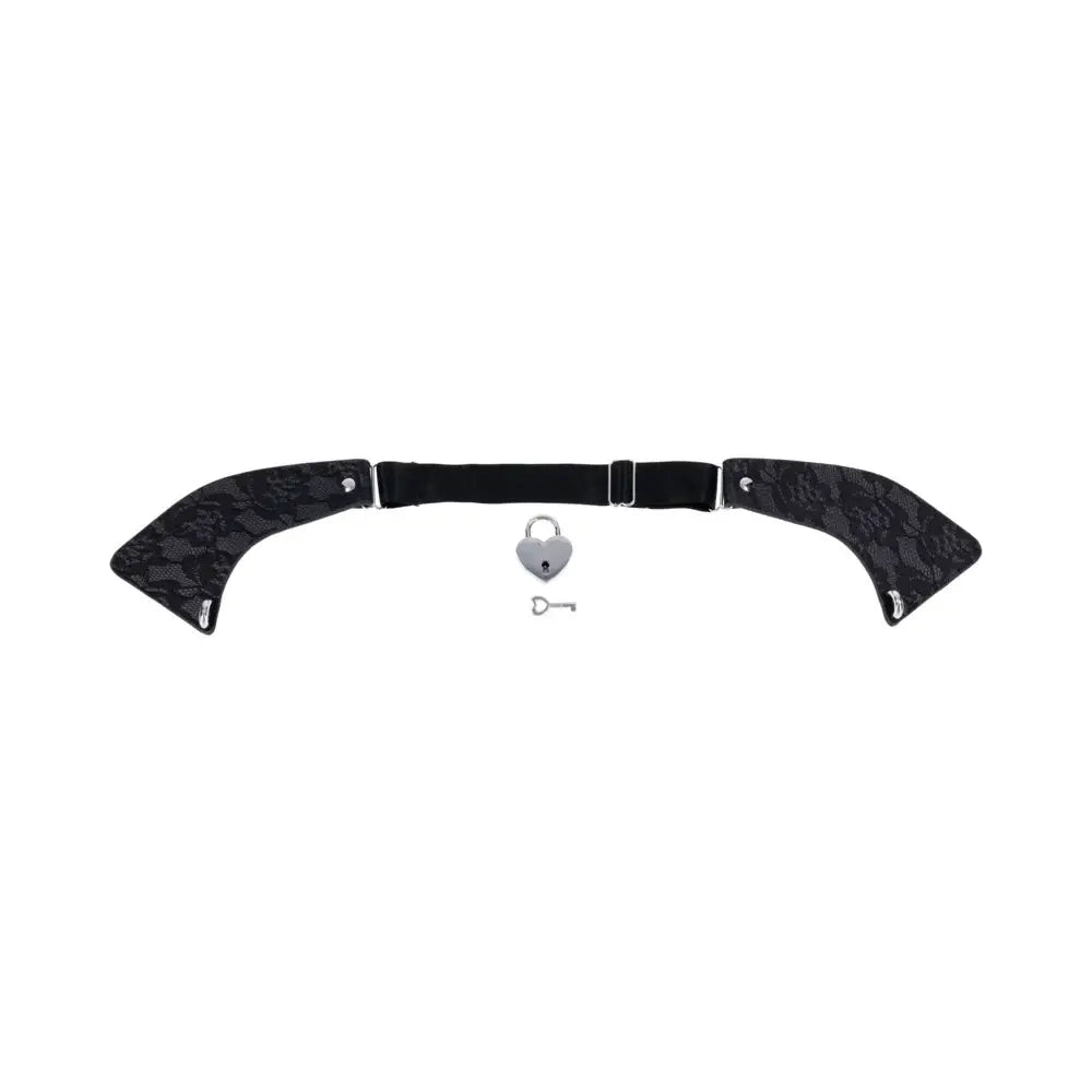 Sex & Mischief® Heartbound Lace Day Collar - Black - Restraints