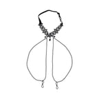 Sex & Mischief® Lace Collar with Nipple Ties - Clamps