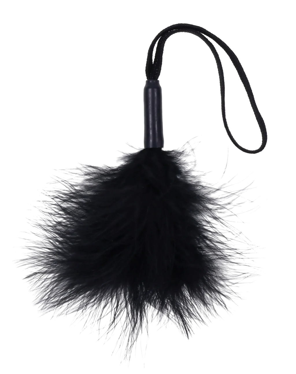 Sex & Mischief® Peaches ’n CreaMe Wrist Feather Tickler Black