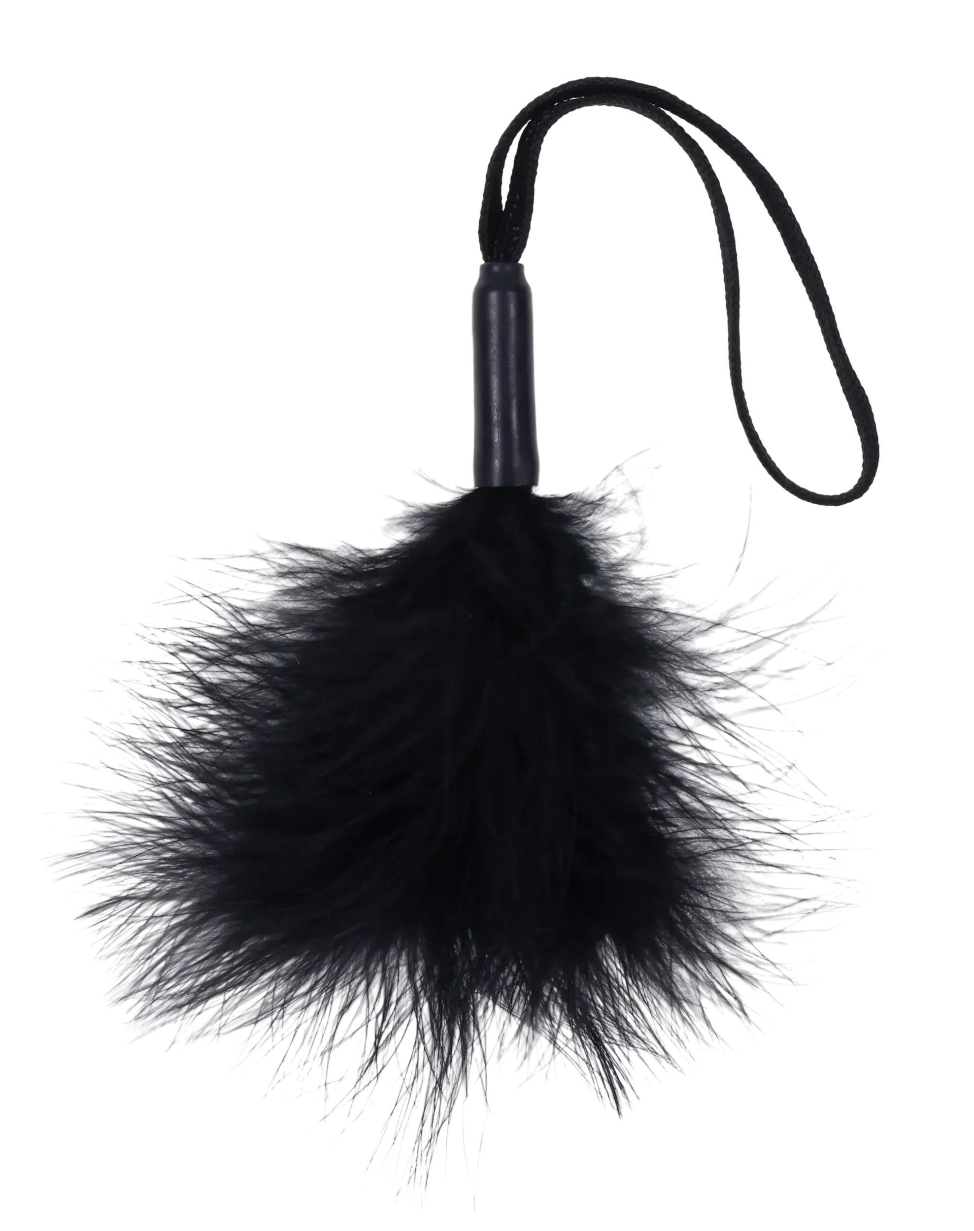 Sex & Mischief® Peaches ’n CreaMe Wrist Feather Tickler Black