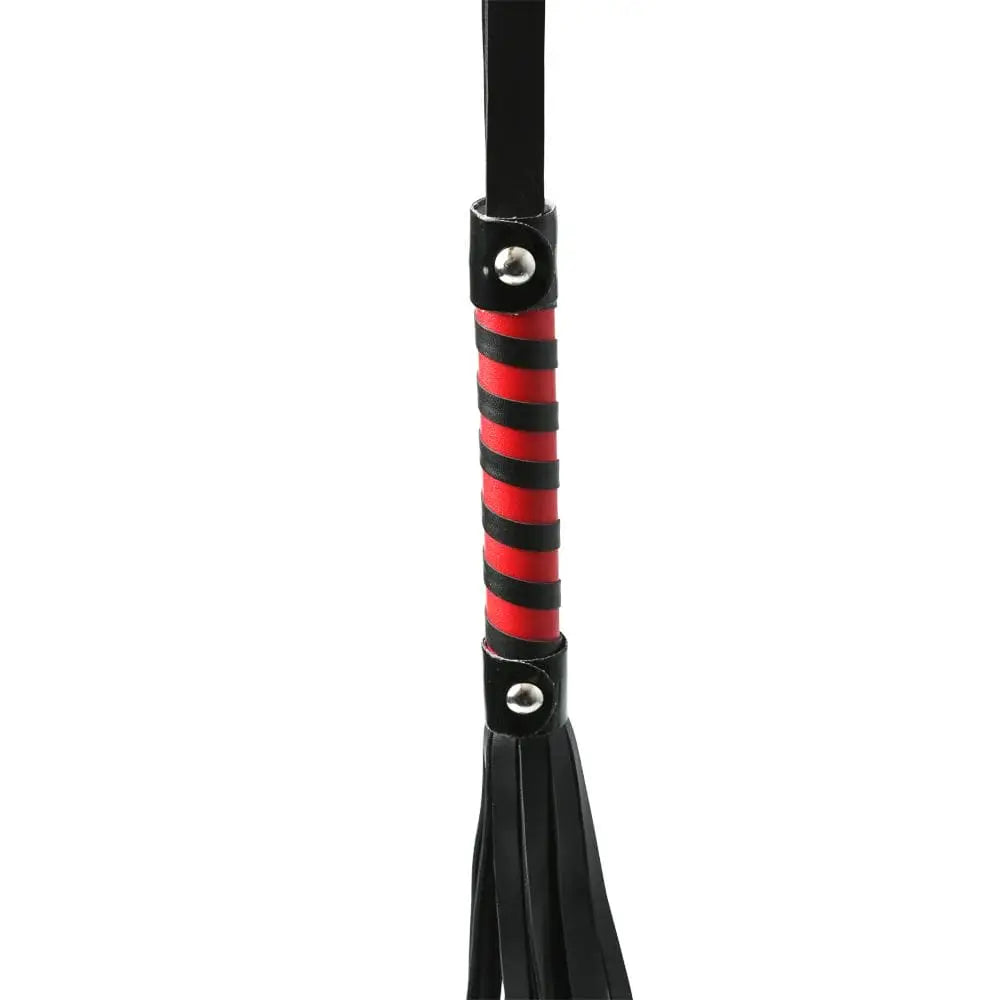 Sportsheets® Sex & Mischief® Red and Black Stripe Flogger - Rolik®