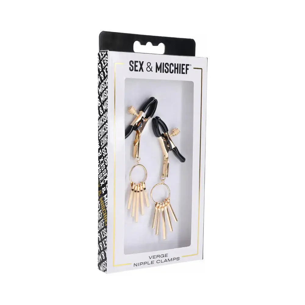 Sex & Mischief® Verge Nipple Clamps - Gold