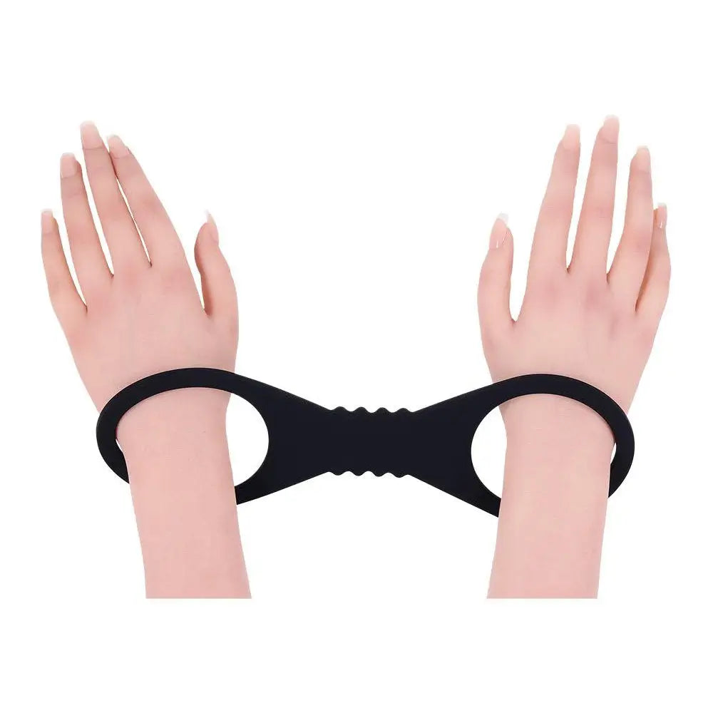 Sportsheets® Sex & Mischief Shadow Silicone Cuffs Black / Large