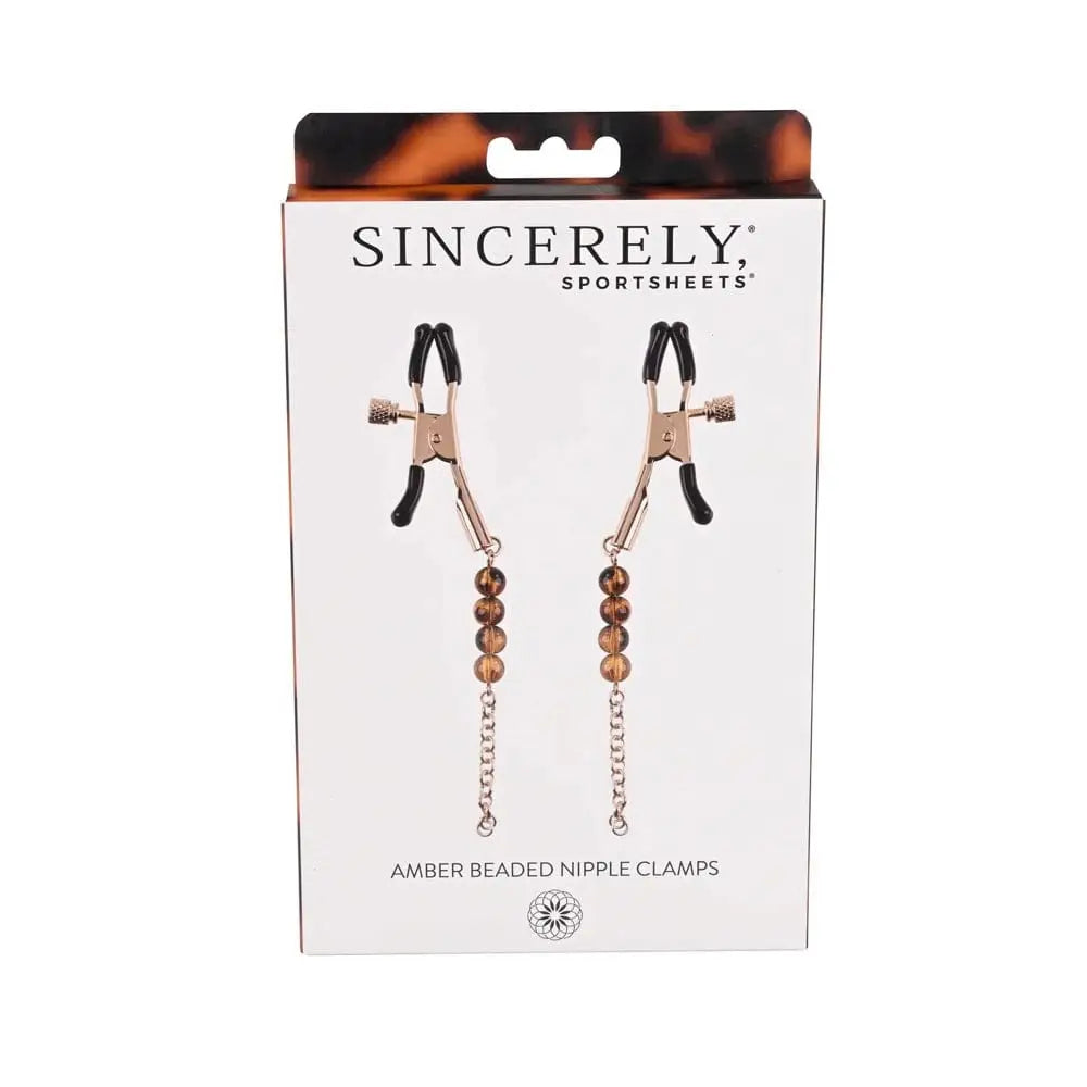 Sportsheets® Sincerely® Amber Beaded Nipple Clamps - Rolik®