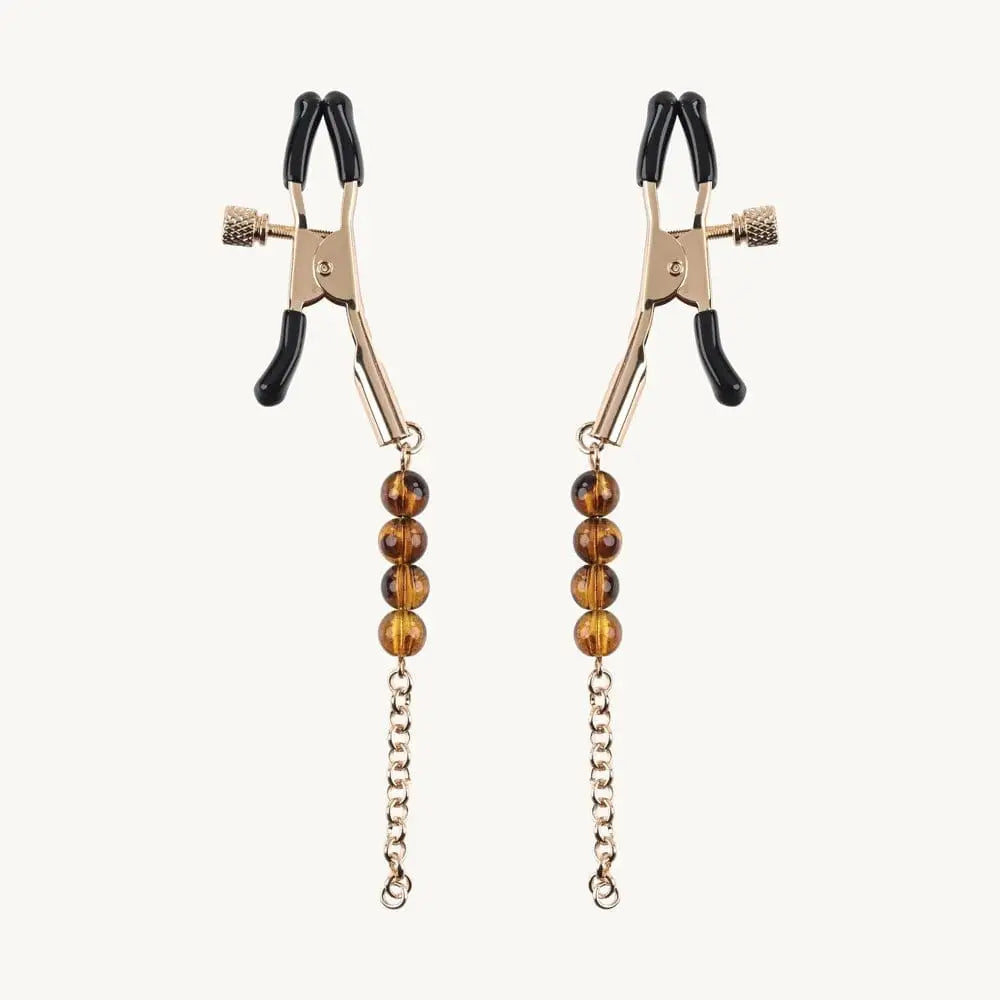 Sportsheets® Sincerely® Amber Beaded Nipple Clamps - Rolik®
