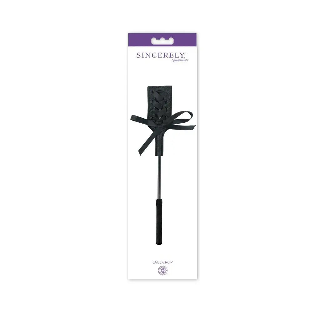 Sincerely® Lace Crop - Black - Spanker